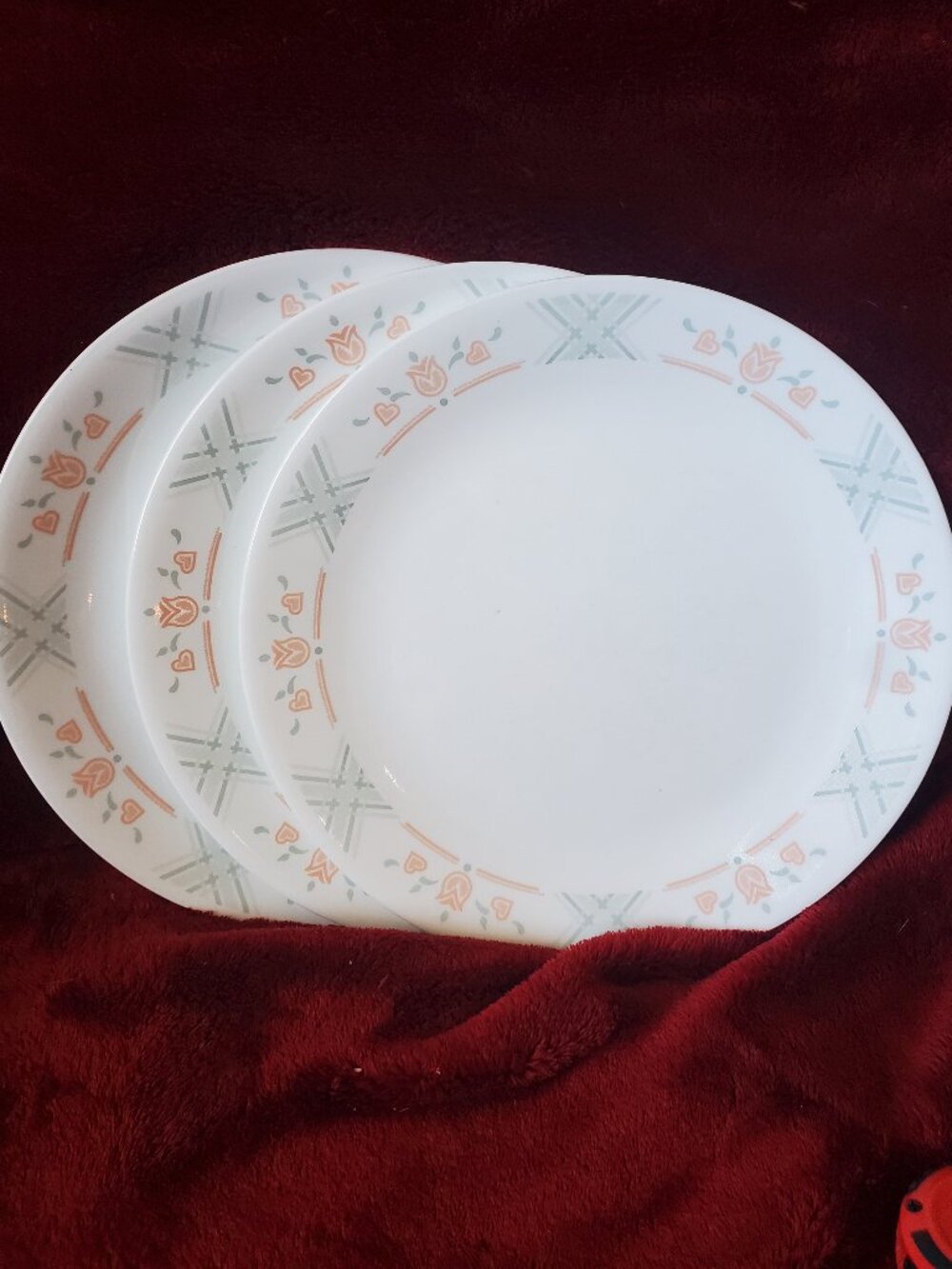 Corelle Corning Dutch Lattice 10.25" Dinner Plate set of 3